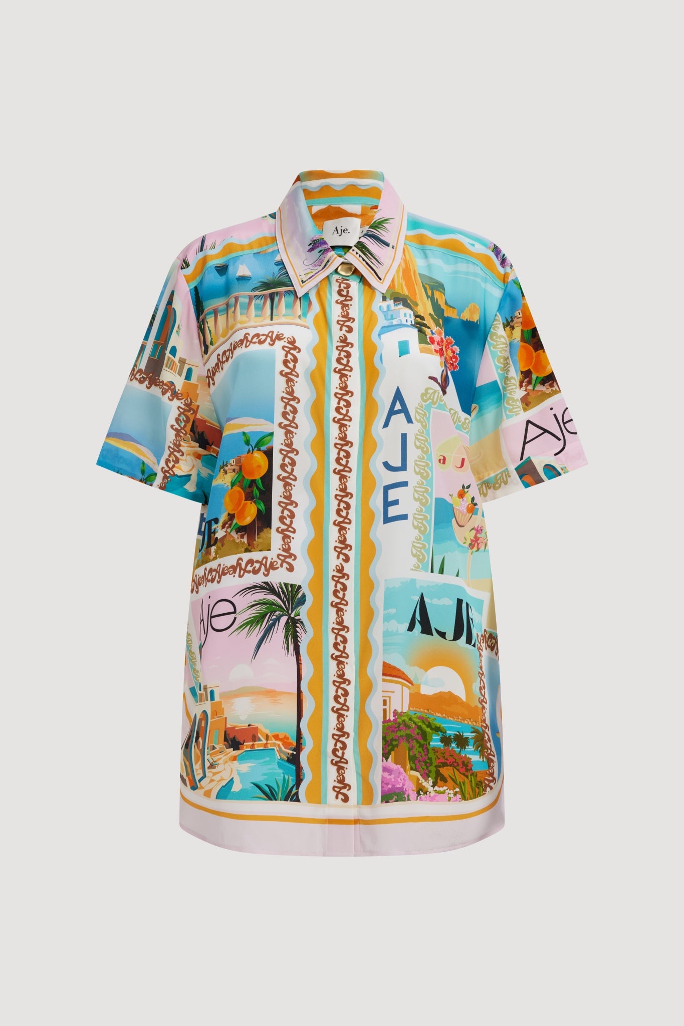 Aje Atomic Short Sleeve Silk Shirt - Image 2