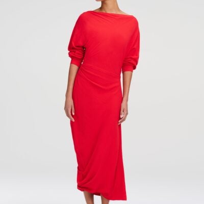 A.L.C. Sandra Textured Crepe Midi Dress - Image 2