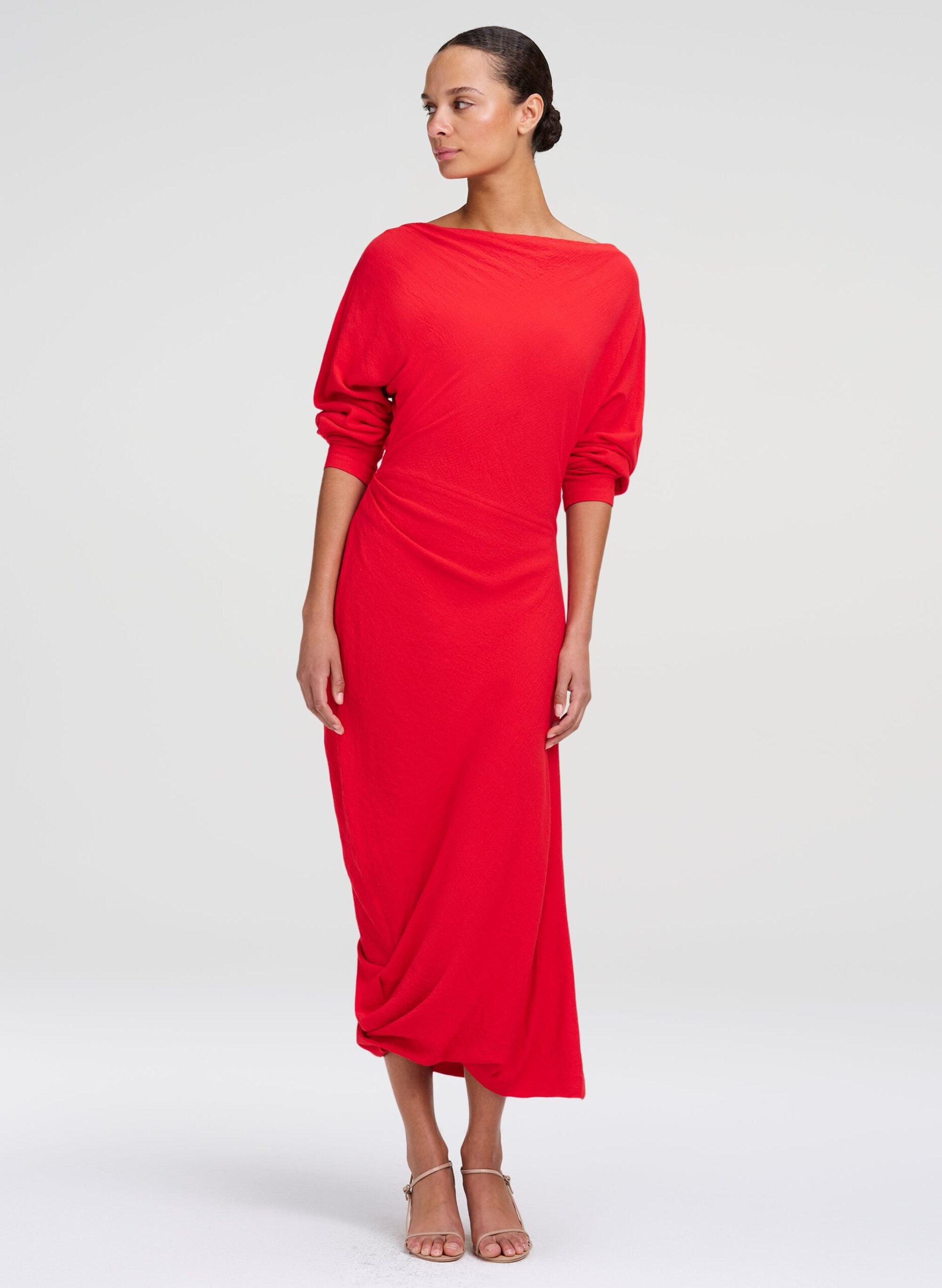 A.L.C. Sandra Textured Crepe Midi Dress - Image 2