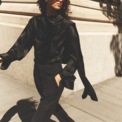 A.L.C. Nadine Silk Draped Top - Image 1