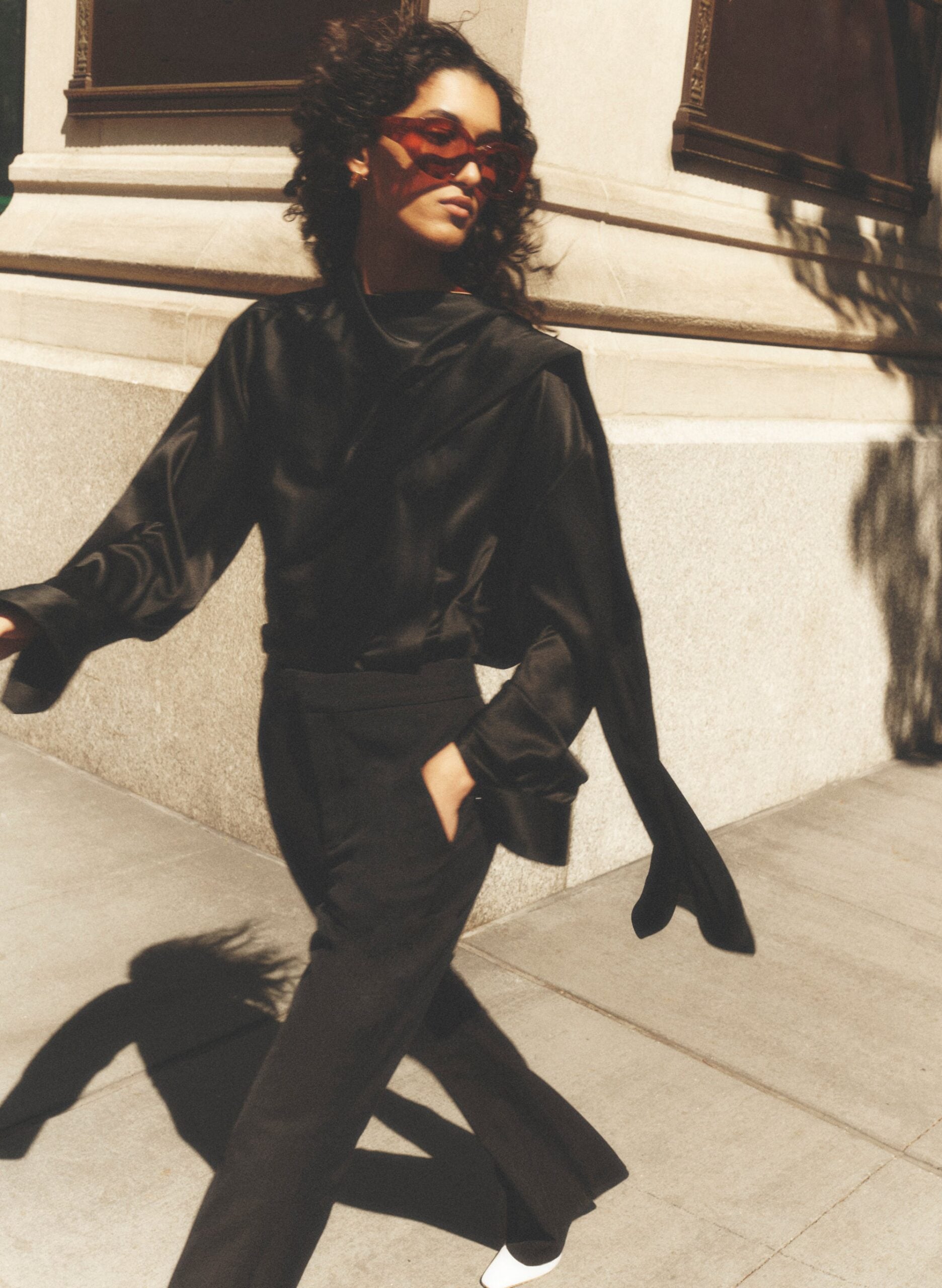 A.L.C. Nadine Silk Draped Top - Image 1