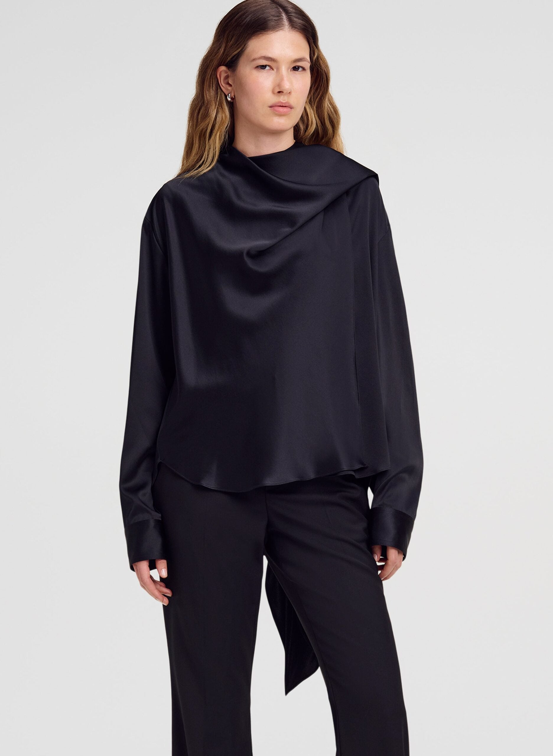 A.L.C. Nadine Silk Draped Top - Image 2