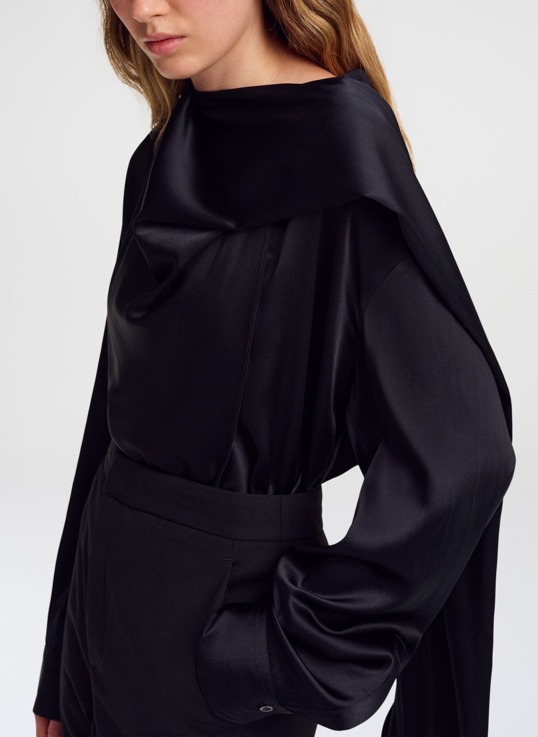 A.L.C. Nadine Silk Draped Top - Image 3