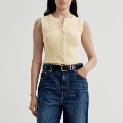 A.L.C. Lottie Fine Cotton Cropped Top - Image 1