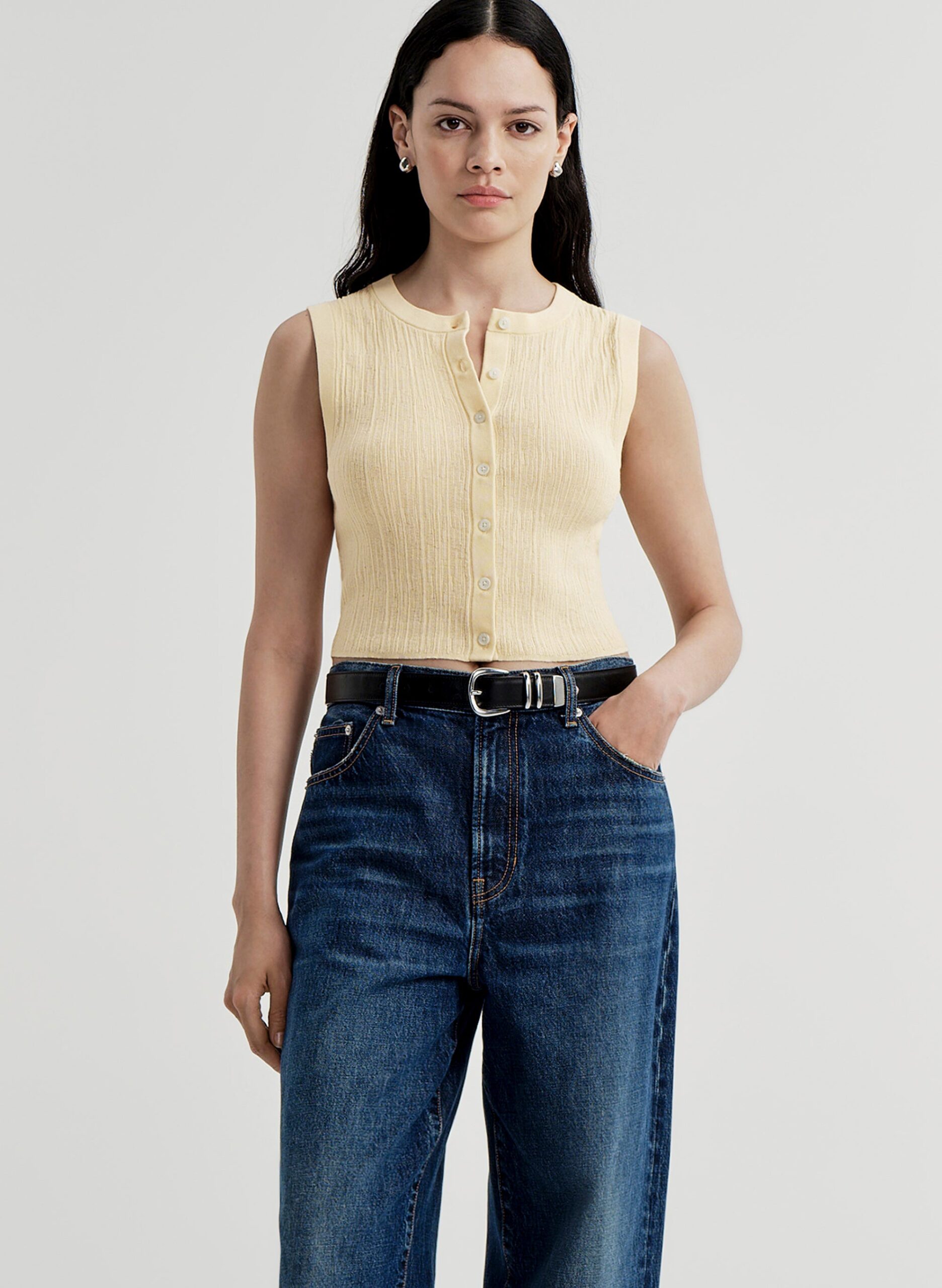 A.L.C. Lottie Fine Cotton Cropped Top - Image 1