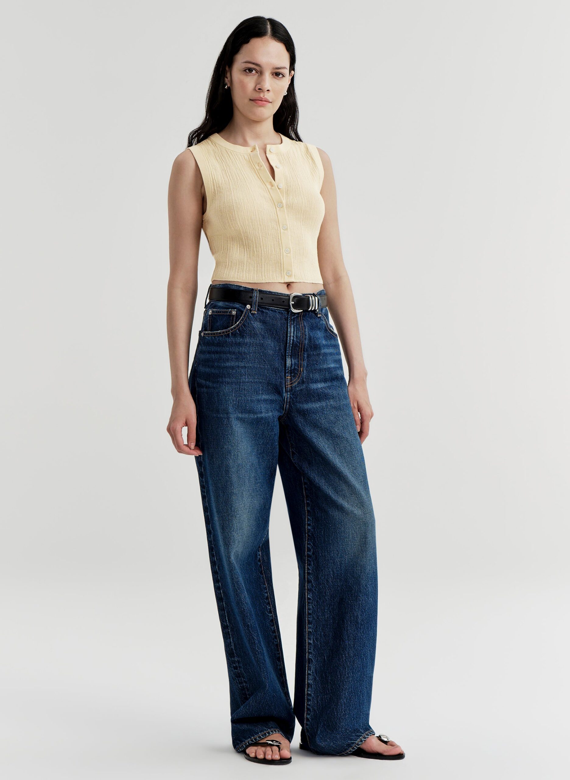 MNALC140926200023022_3 A.L.C. Lottie Fine Cotton Cropped Top - Image 3