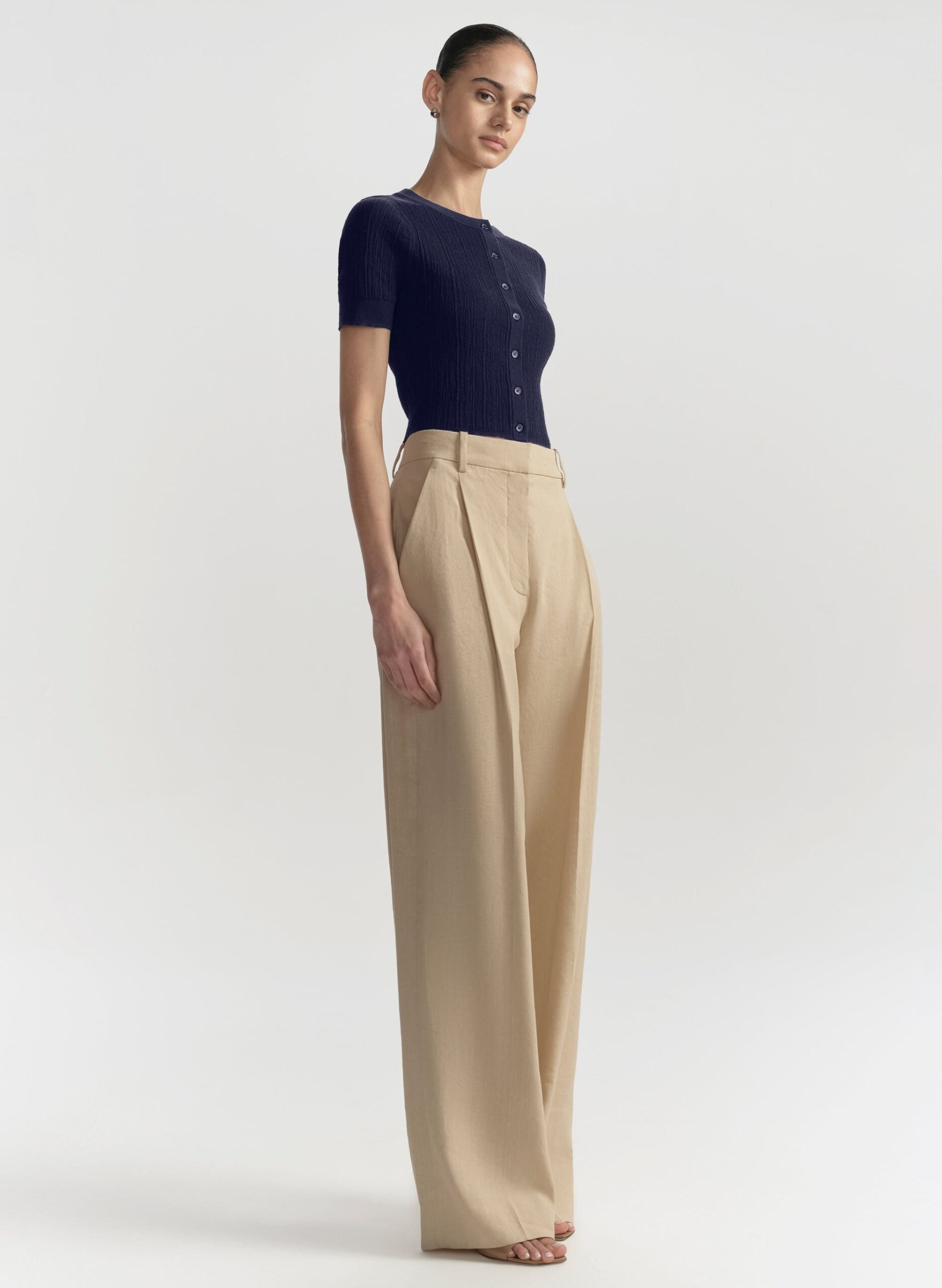 A.L.C. Lottie Fine Cotton Cropped Cardigan - Image 3