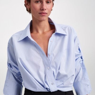 A.L.C. Leo Cropped Cotton Shirt - Image 2