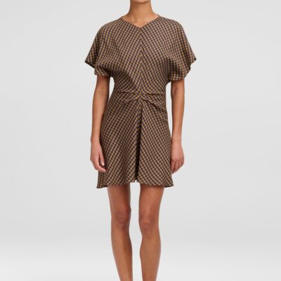 A.L.C. Leni Check Mini Dress - Image 1