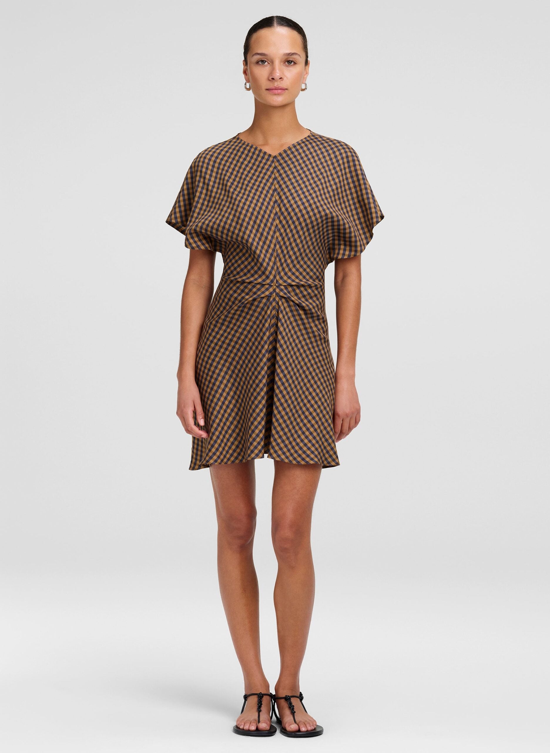A.L.C. Leni Check Mini Dress - Image 1