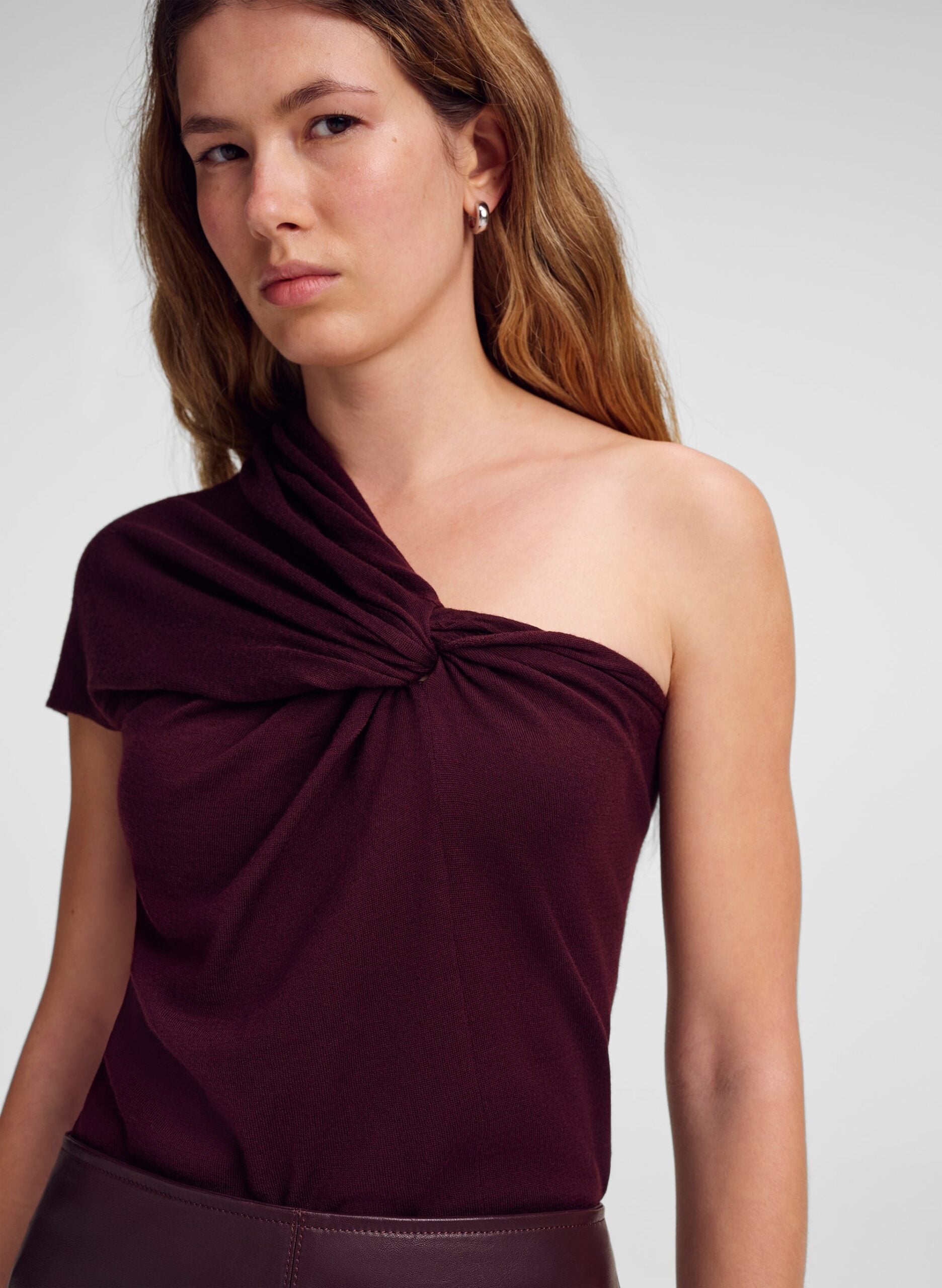 MNALC140926200023039_2 A.L.C. Kaylee Fine Merino One Shoulder Top - Image 2