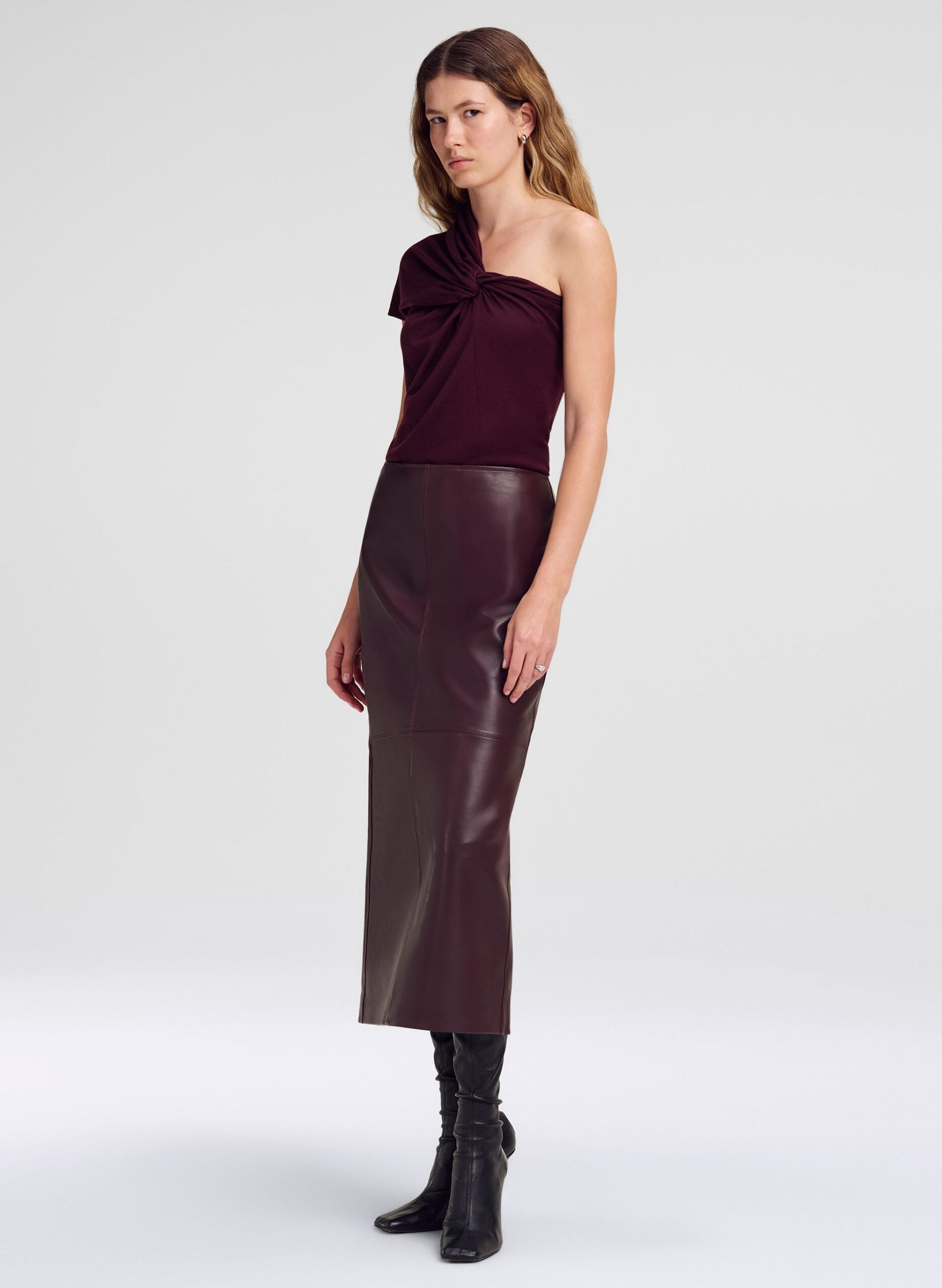 MNALC140926200023039_3 A.L.C. Kaylee Fine Merino One Shoulder Top - Image 3