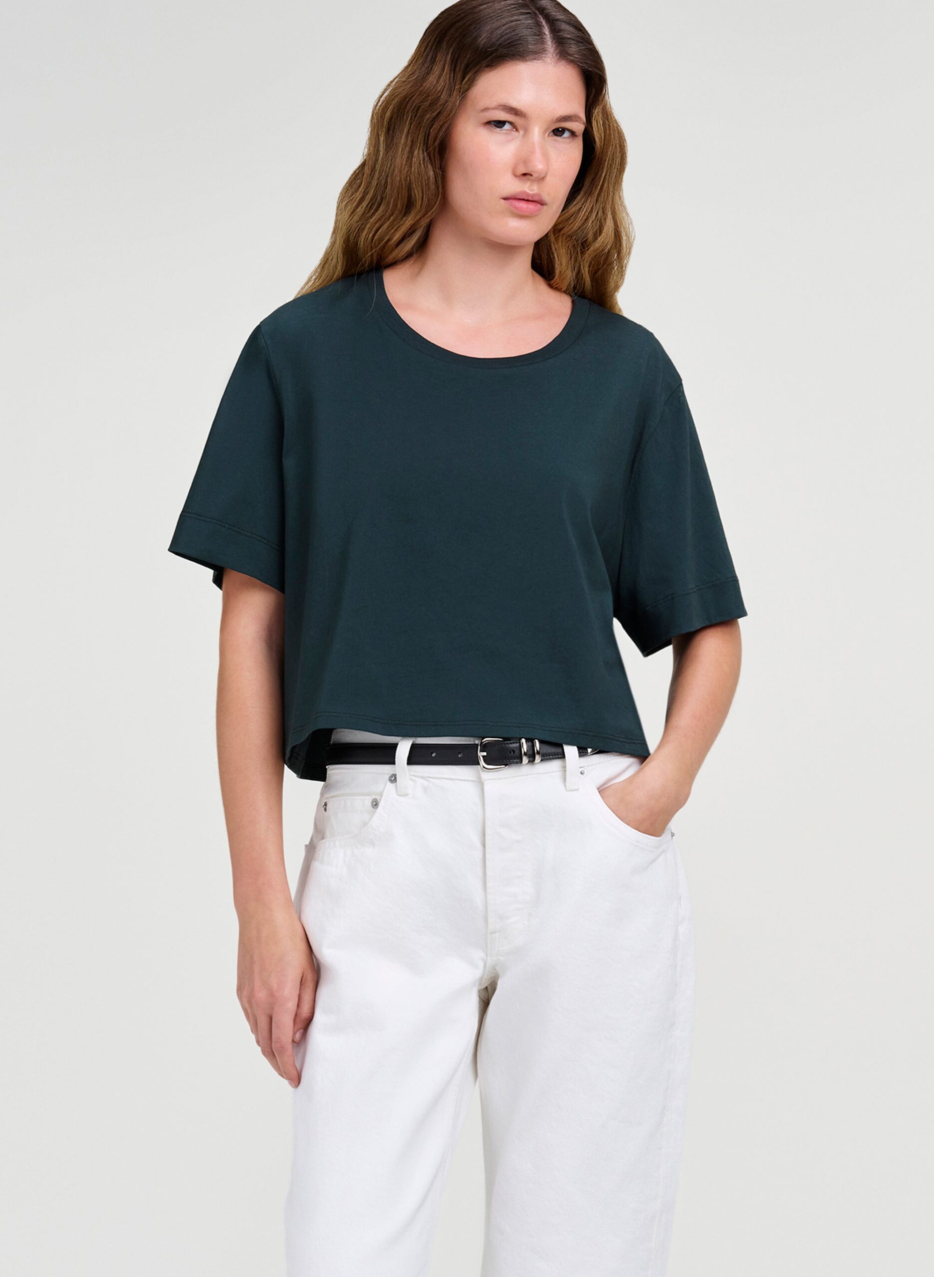 A.L.C. Kali Relaxed Crop Tee - Image 1