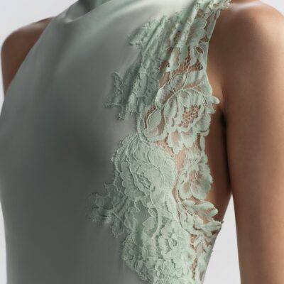 A.L.C. Josephine Satin and Lace Maxi Dress - Image 2