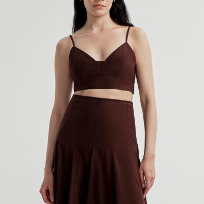 A.L.C. Joan Stretch Cotton Bra Top - Image 1