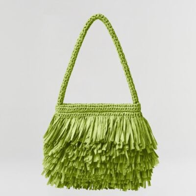A.L.C. Janie Fringe Raffia Shoulder Bag - Image 1