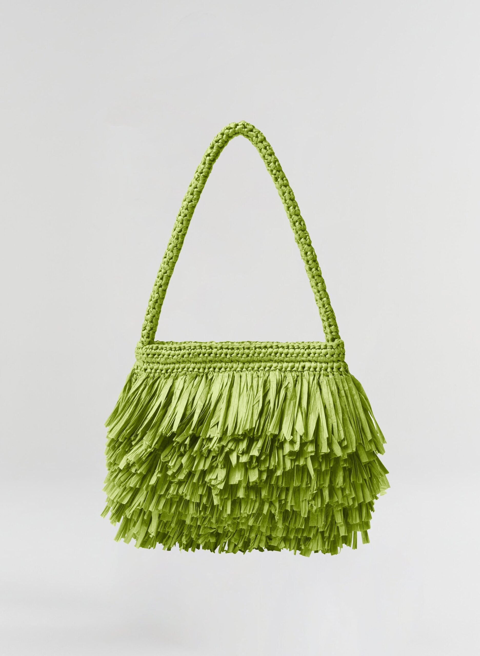 A.L.C. Janie Fringe Raffia Shoulder Bag