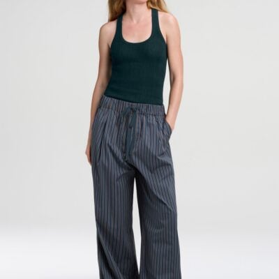 A.L.C. James Striped Cotton Drawstring Pant - Image 1