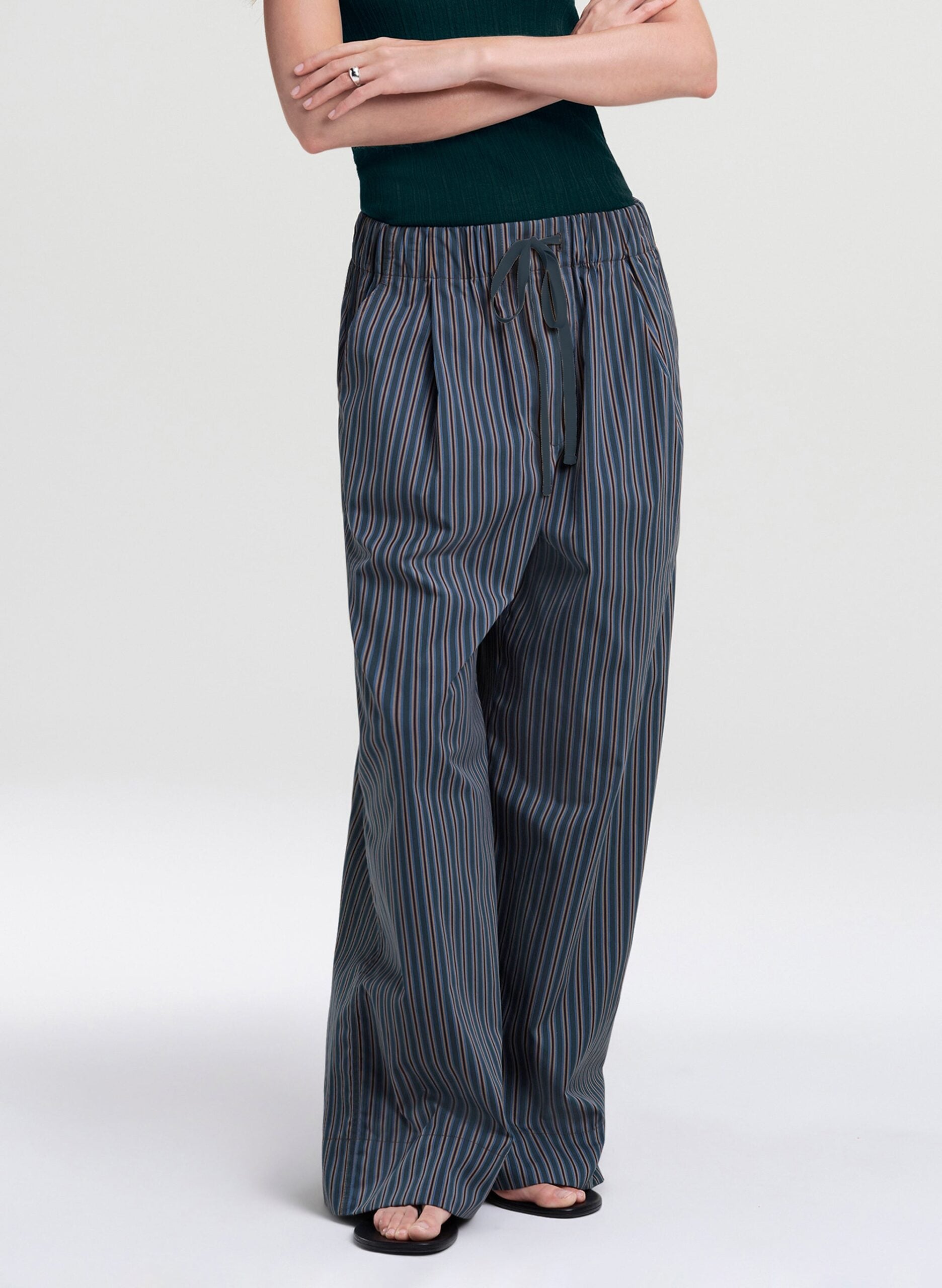 MNALC140926200023049_3 A.L.C. James Striped Cotton Drawstring Pant - Image 3