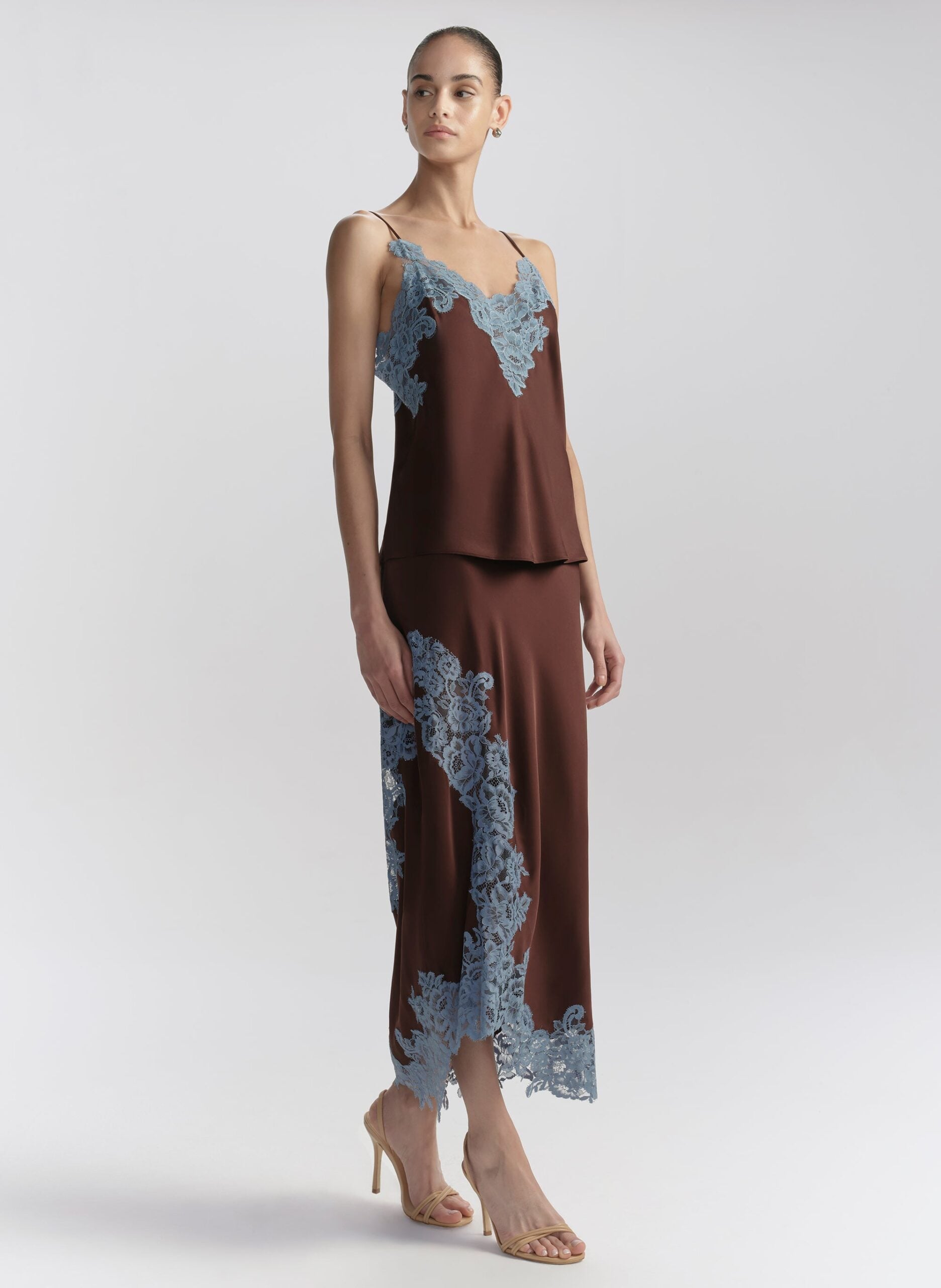 A.L.C. Hana Satin and Lace Camisole Top - Image 3