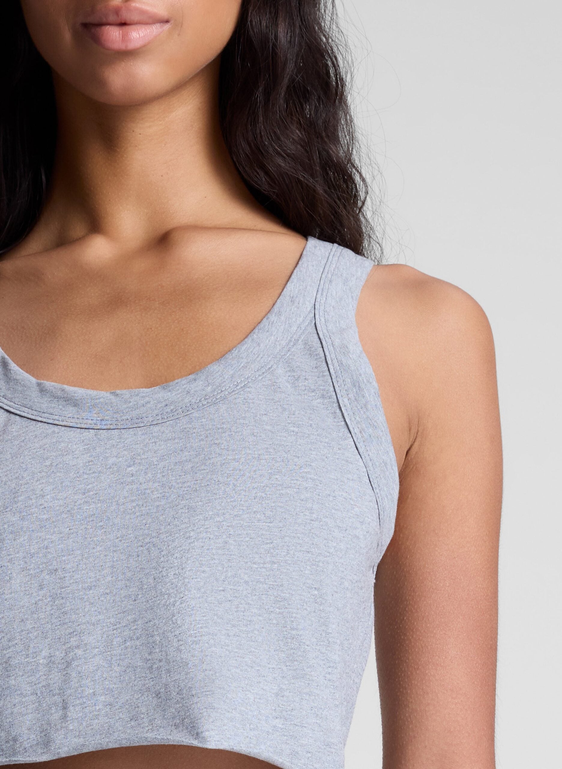 MNALC140926200023061_2 A.L.C. Halsey Cropped Cotton Rib Tank - Image 2