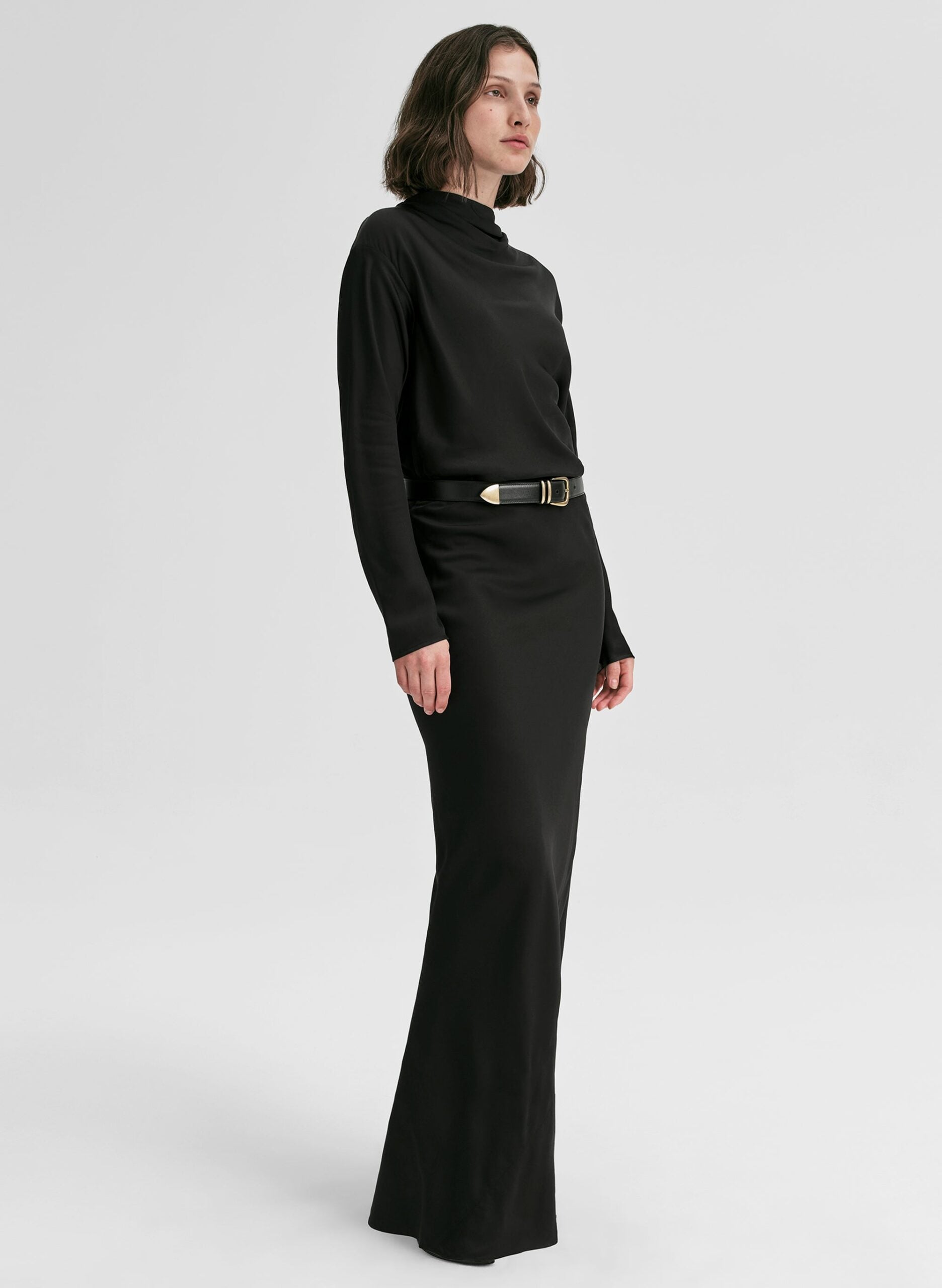 MNALC140926200023063_3 A.L.C. Greta Satin Maxi Skirt - Image 3
