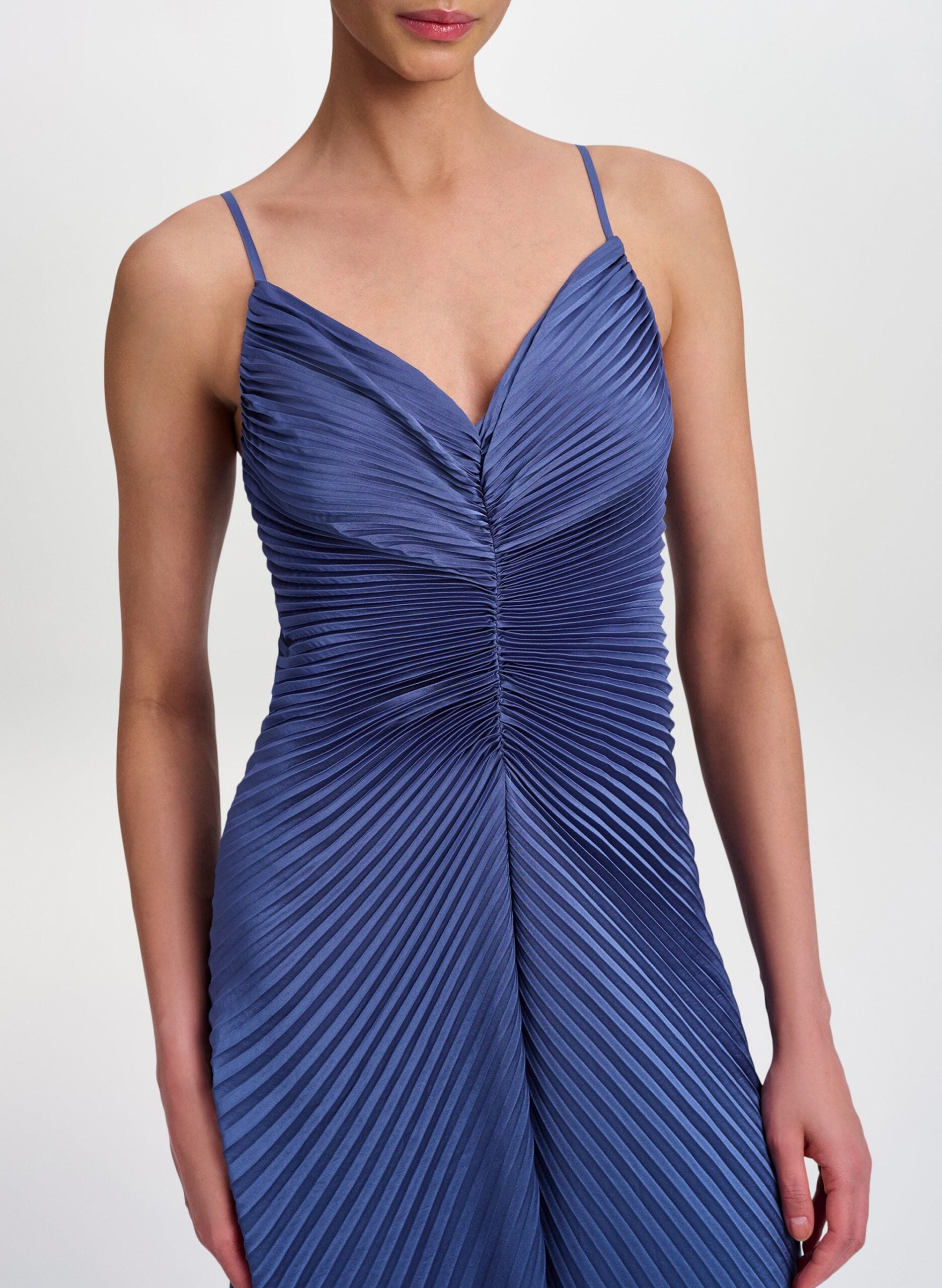 MNALC140926200023066_2 A.L.C. Genevieve Pleated Satin Gown - Image 2