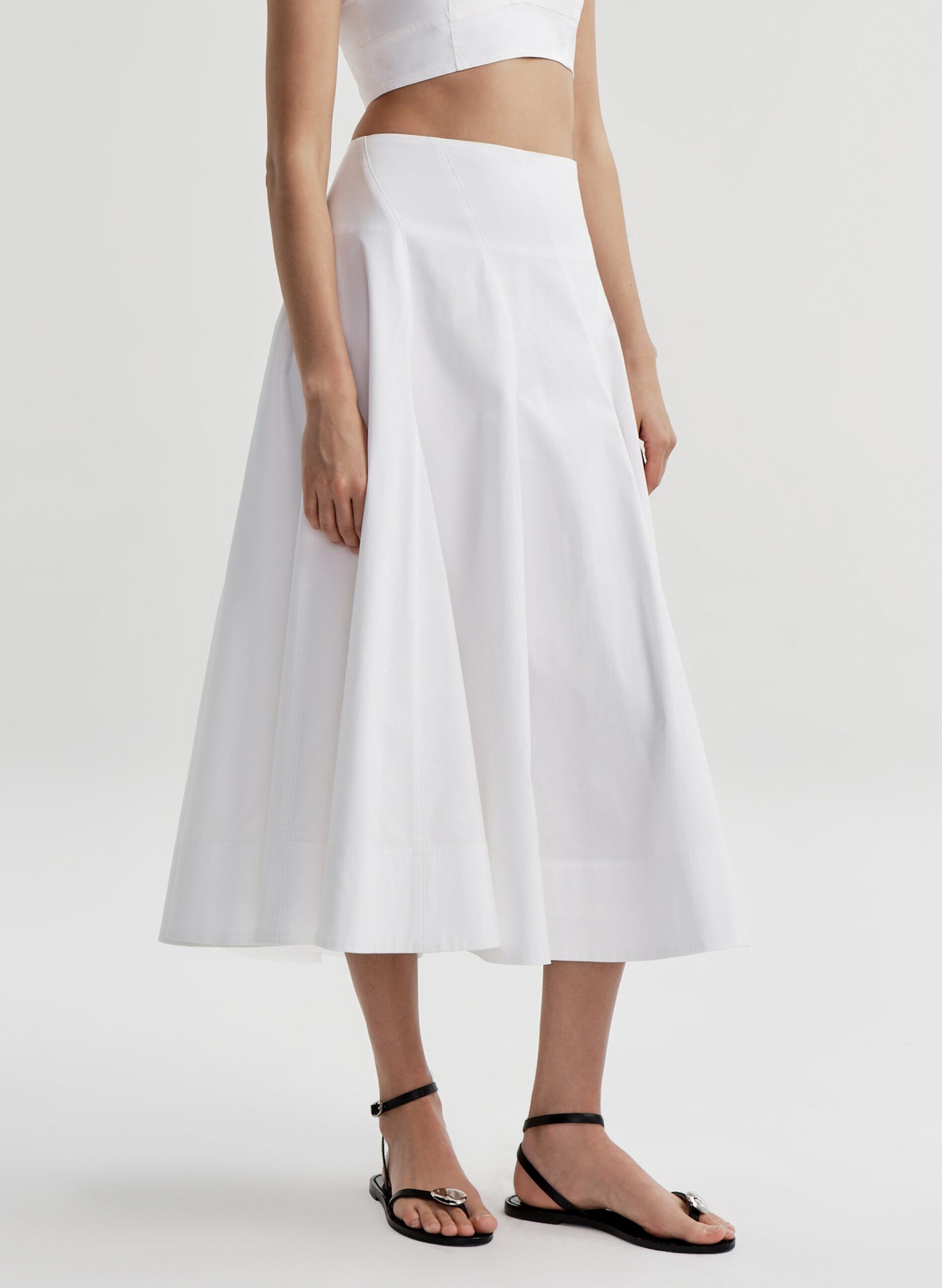 A.L.C. Gemma Stretch Cotton Midi Skirt - Image 3