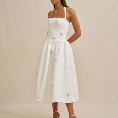 BY JOHNNY. Anita Spot Halter Dress - Image 1