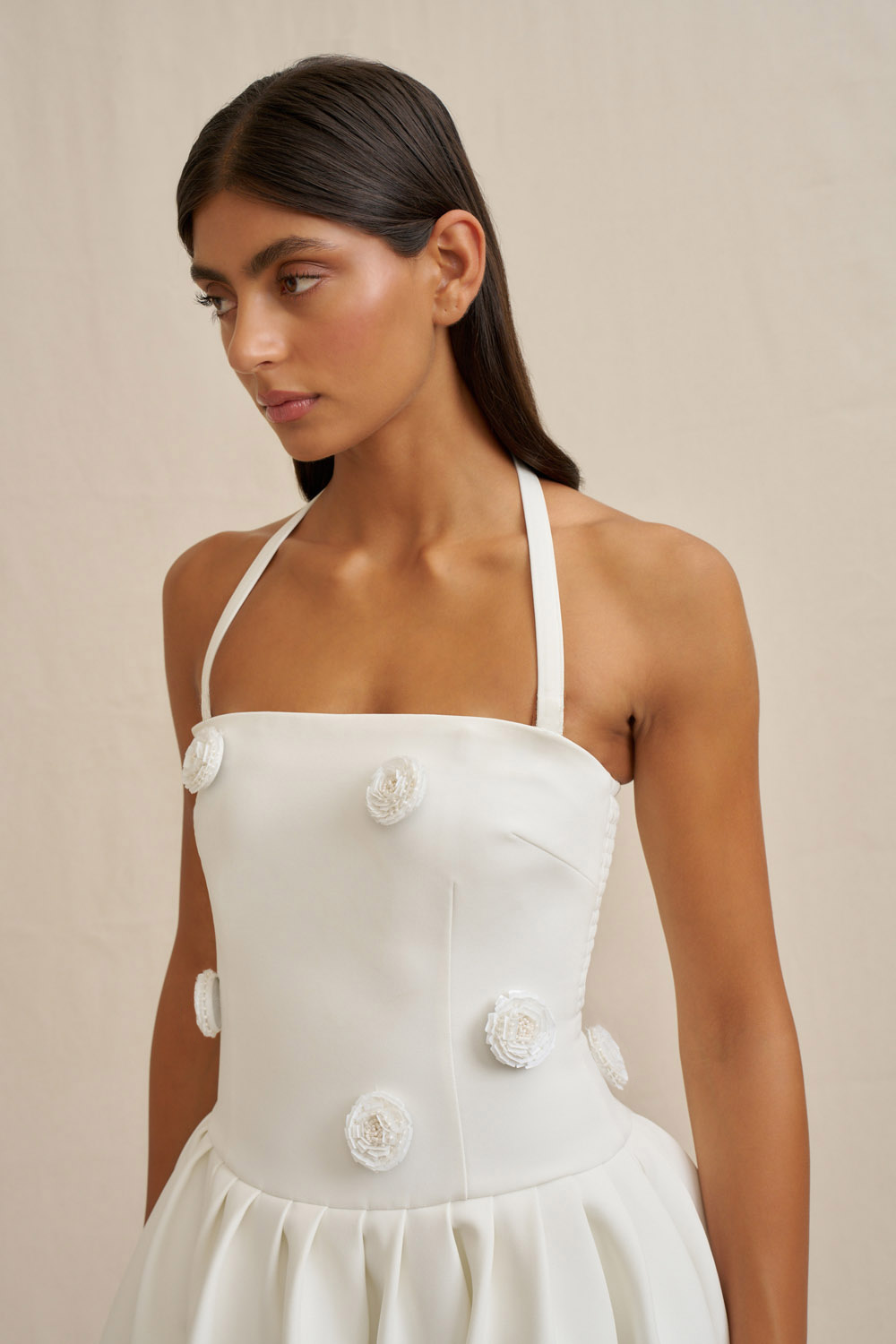 MNBJY140926201308117_2 BY JOHNNY. Anita Spot Halter Dress - Image 2