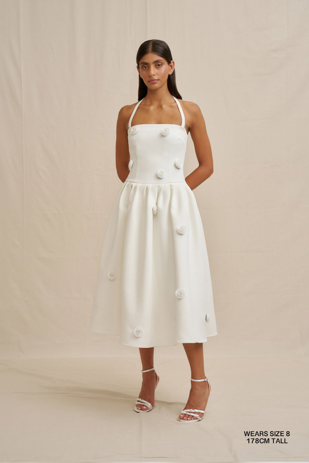 MNBJY140926201308117_3 BY JOHNNY. Anita Spot Halter Dress - Image 3
