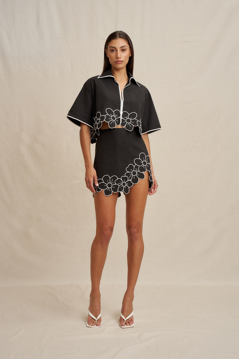 BY JOHNNY. Dahlia Crop Shirt - Image 1