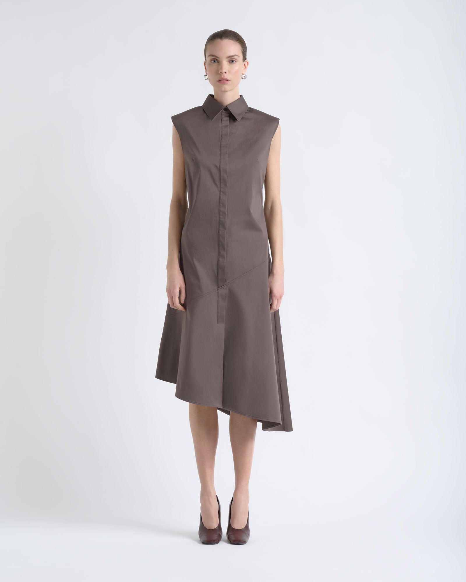 Cue Sleeveless Asymmetric Shirt Dress - Image 1
