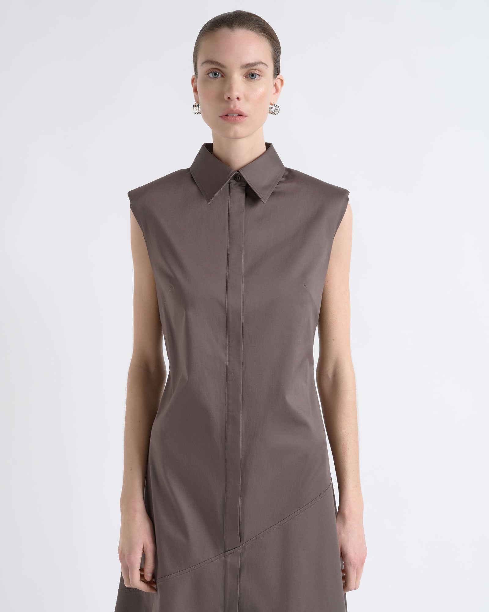 Cue Sleeveless Asymmetric Shirt Dress - Image 2