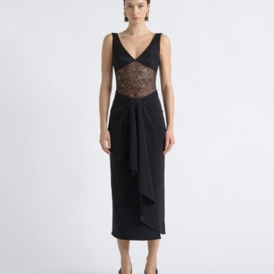 Cue Scoop Neck Lace Bodysuit - Image 1