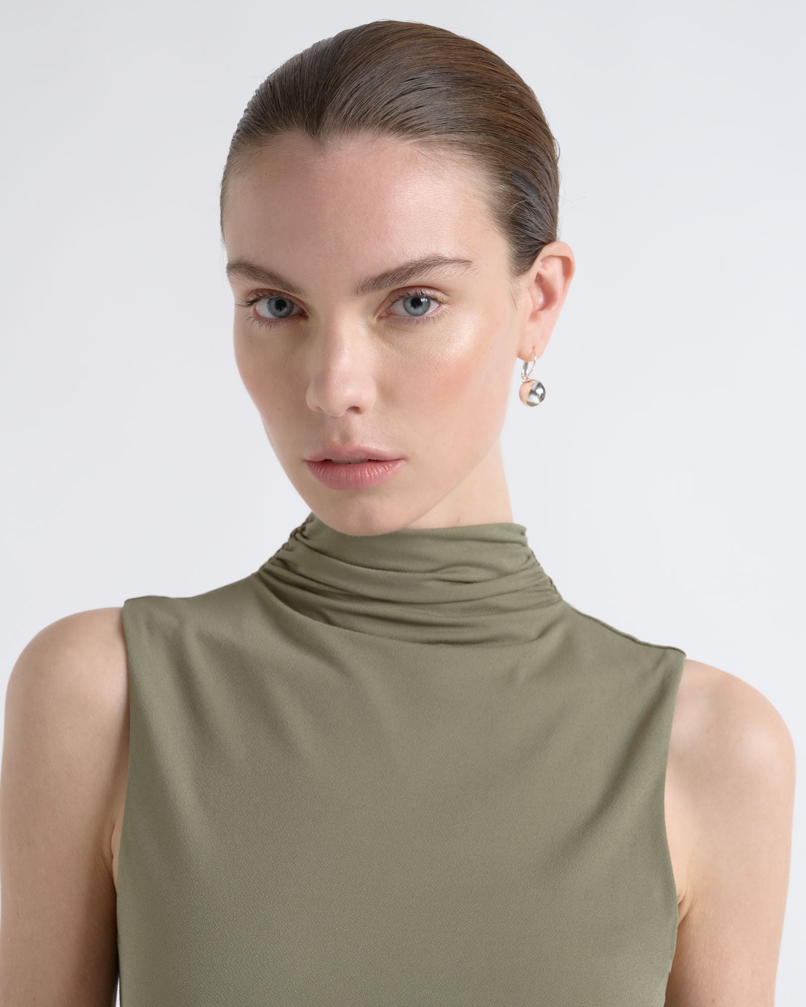 MNCUE140926190148010_3 Cue Ruched Mesh Top - Image 3