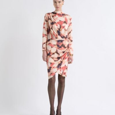 Cue Romantic Floral Gathered Mini Dress - Image 1