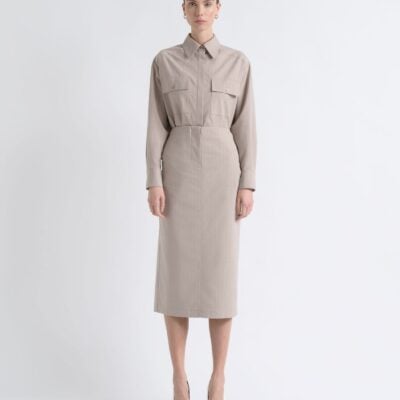 Cue Relaxed Pinstripe Shirt - Image 1