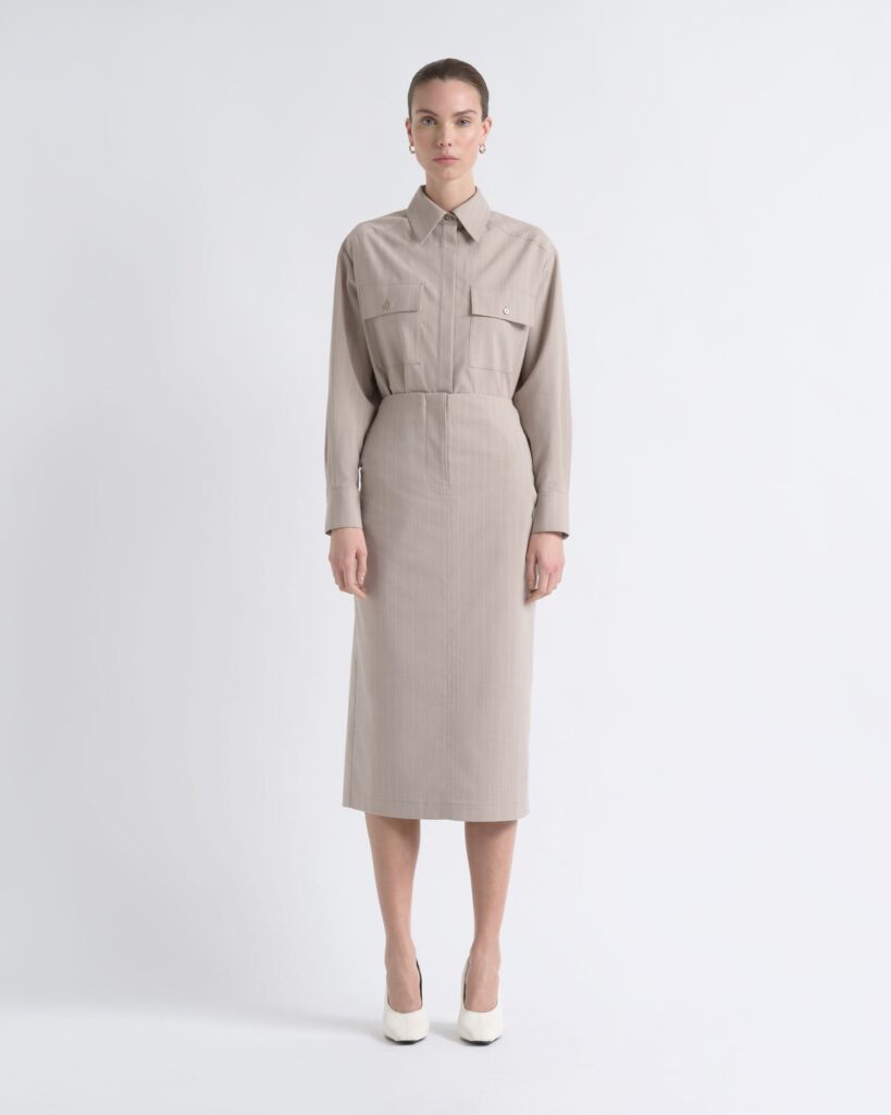 Cue Relaxed Pinstripe Shirt - Image 1