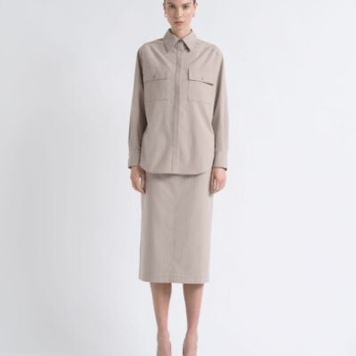 Cue Relaxed Pinstripe Shirt - Image 2
