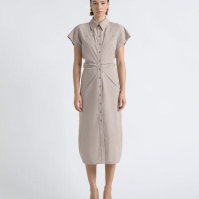 Cue Pinstripe Shirt Dress - Image 1