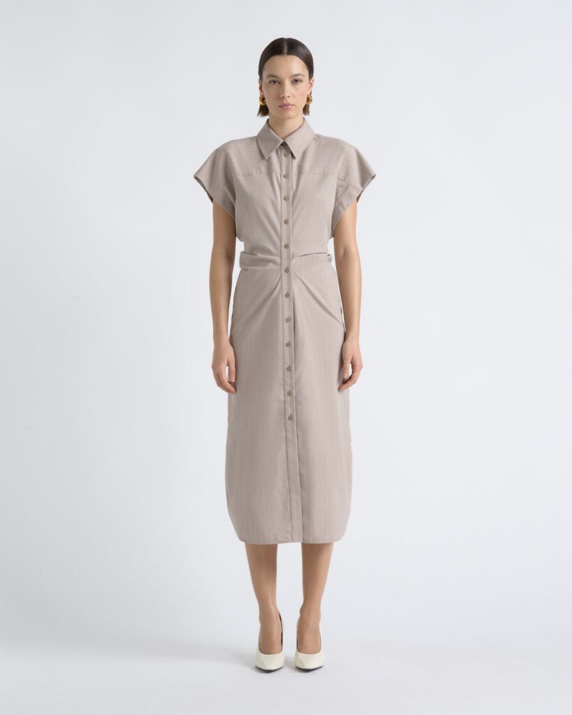 Cue Pinstripe Shirt Dress - Image 1