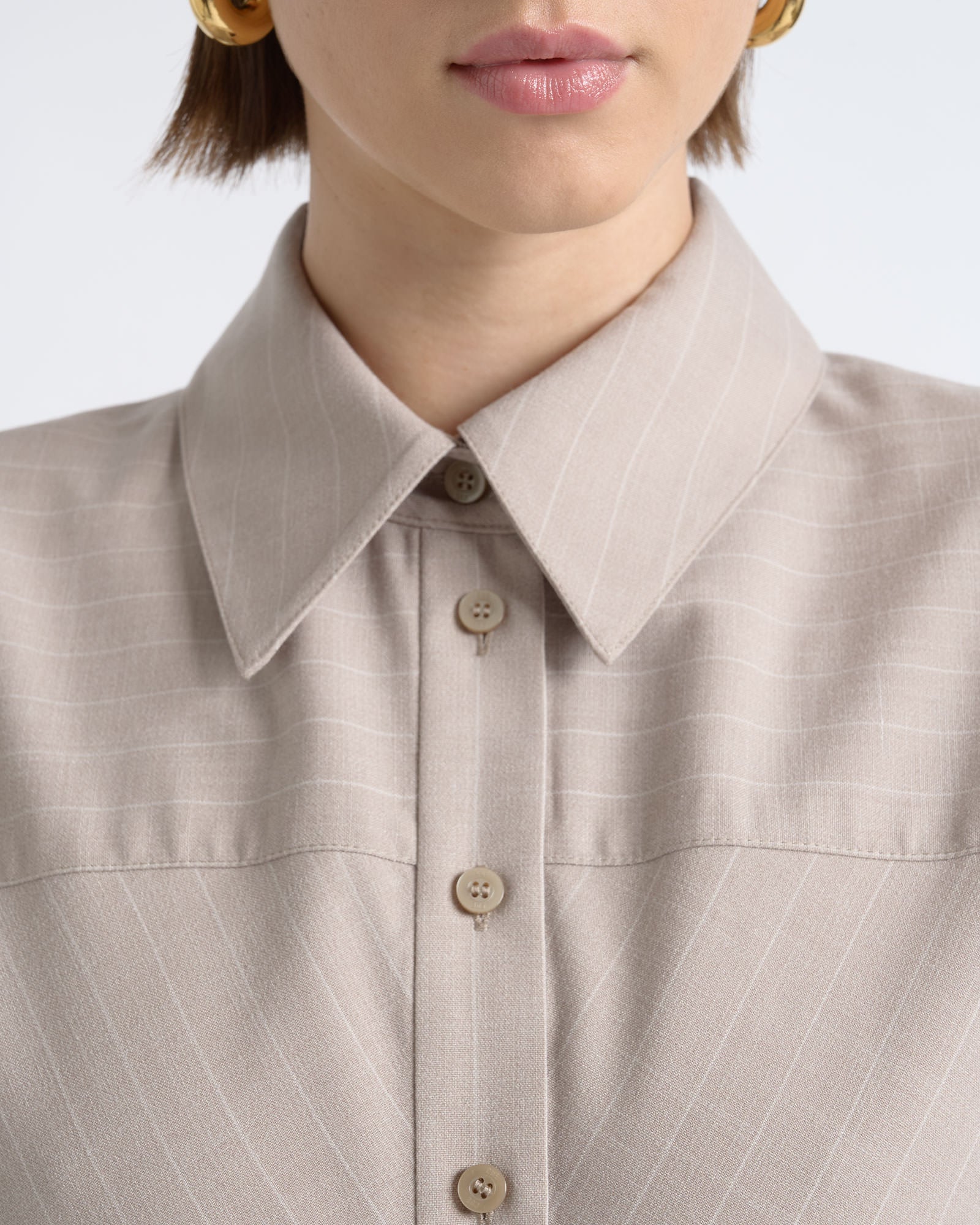 MNCUE140926190148019_3 Cue Pinstripe Shirt Dress - Image 3