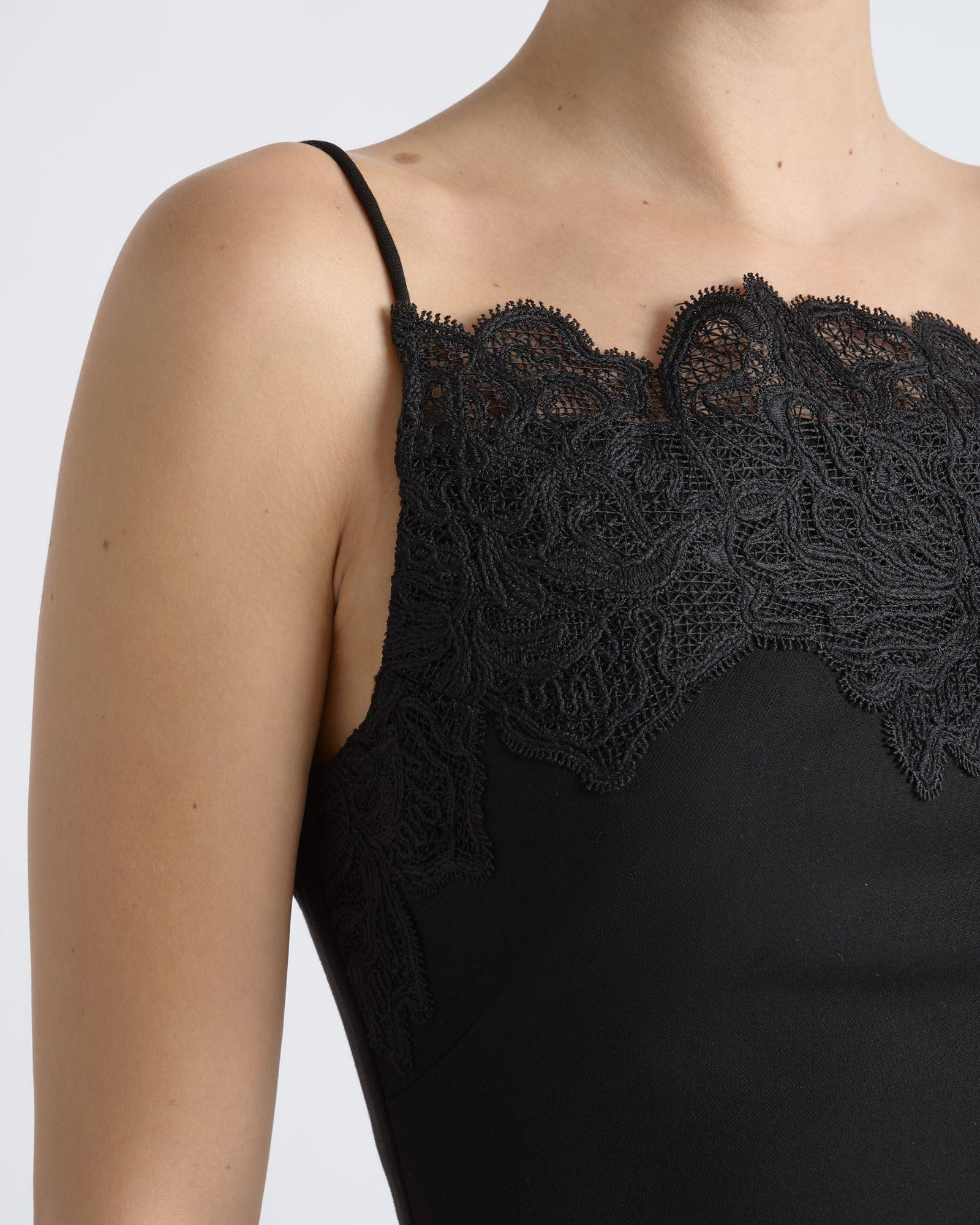 MNCUE140926190148021_2 Cue Lace Neckline Mini Dress - Image 2