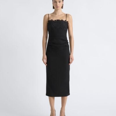 Cue Lace Neckline Midi Dress - Image 1