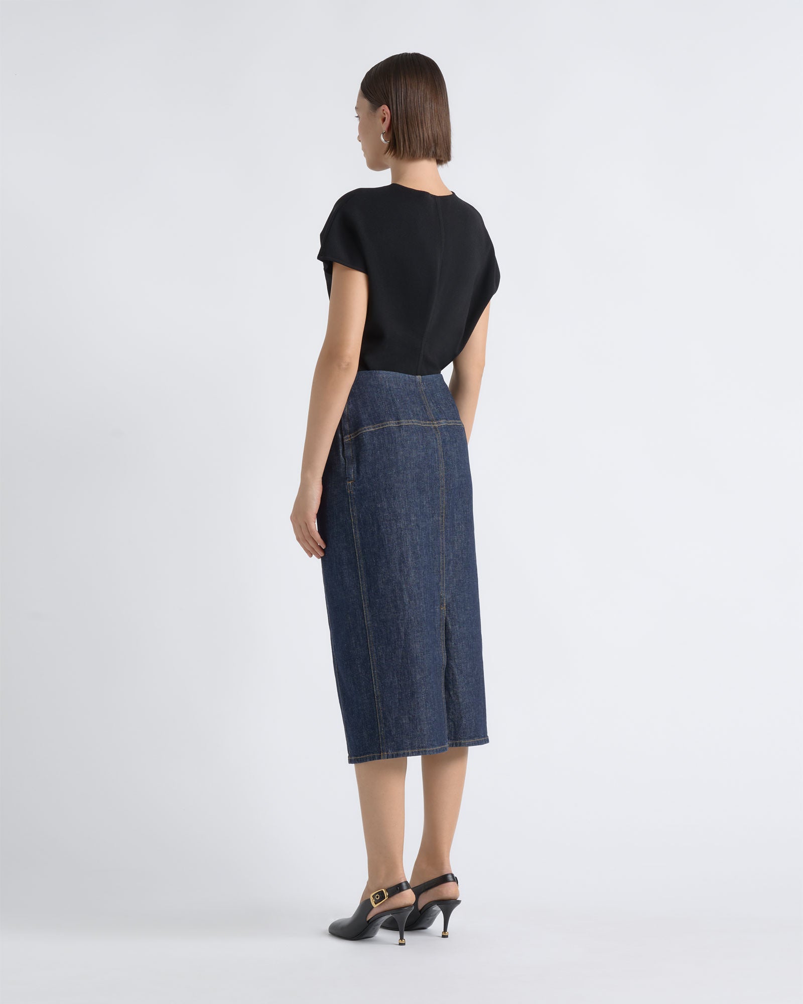 MNCUE140926190148027_3 Cue Denim Pencil Skirt - Image 3