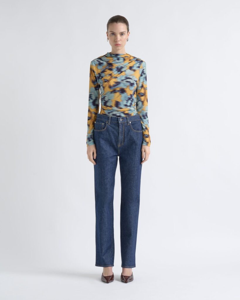 Cue Denim High Rise Straight Leg Jean - Image 1
