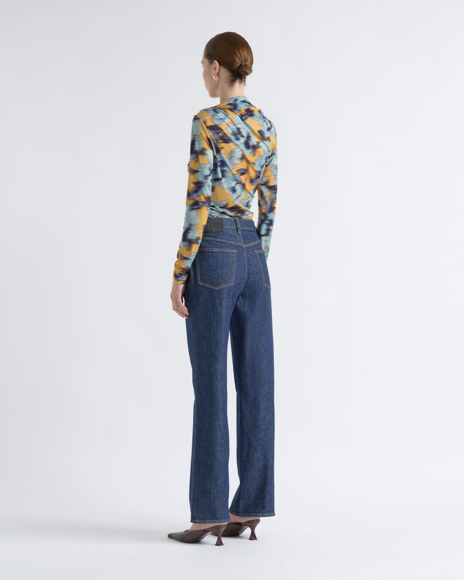 MNCUE140926190148028_3 Cue Denim High Rise Straight Leg Jean - Image 3