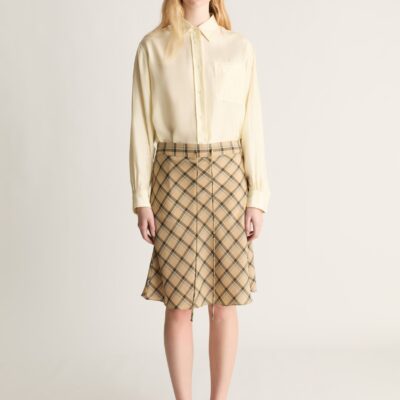 Lee Mathews Zita Wool Skirt - Image 1