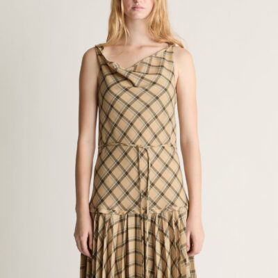 Lee Mathews Zita Wool Pleat Dress - Image 2